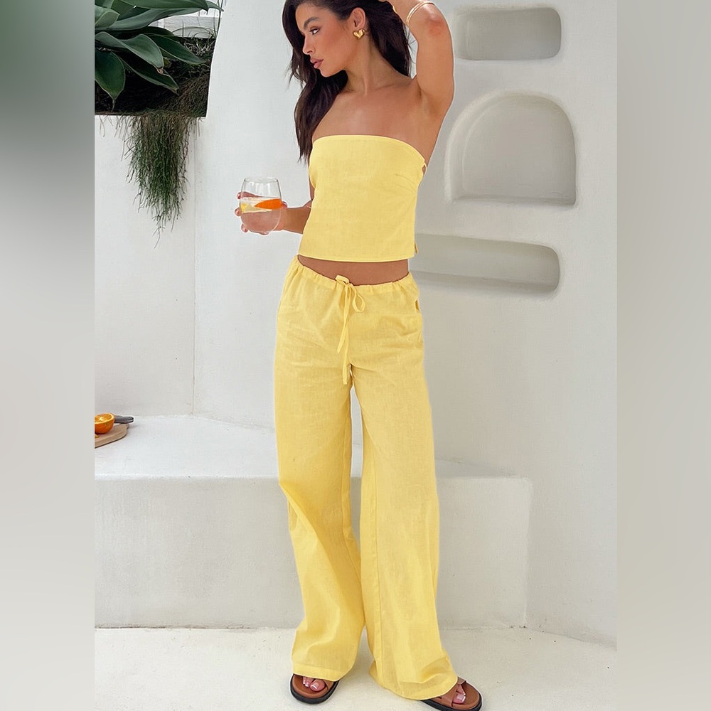 Beginning Boutique Vienna Yellow Top & Pant